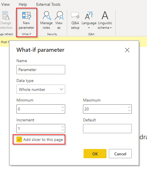 Parameter creation