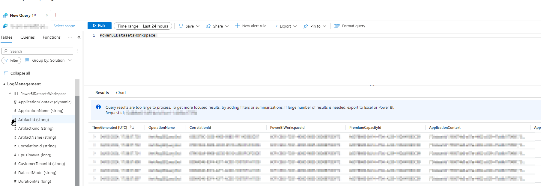 Log Analytics Query Interface