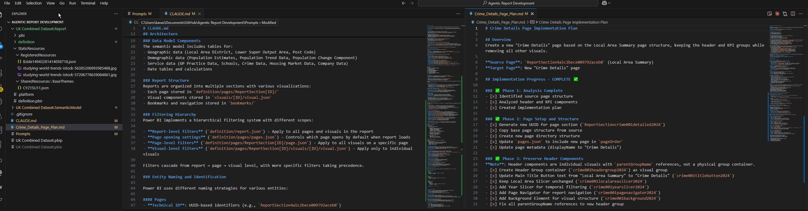 Agentic Report Development in VS Code