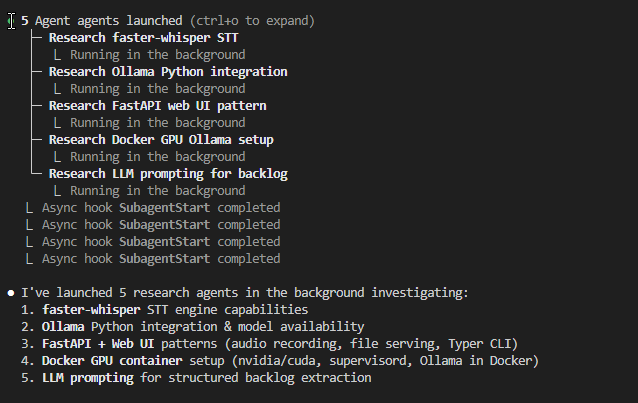 Background agents running in Claude Code