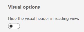 Visual Options for Headers