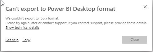 Disabled download .pbix