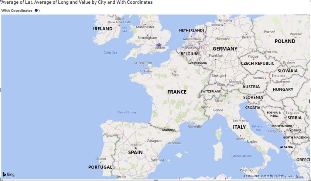 Filled Map with Coordinates