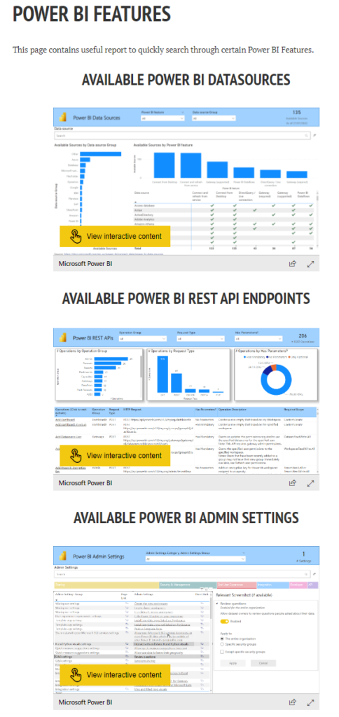 Explore Power BI features with these reports